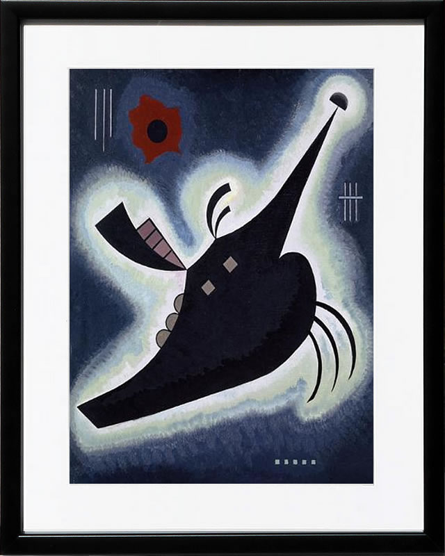 【ライセンスプリント】ワシリー カンディンスキー ポスター モダン アート 絵画 絵 複製画 版画 作品 リトグラフ シルクスクリーン アートパネル アートポスター インテリア フレーム付き 抽象画 壁掛け 北欧 おしゃれワシリー・カンディンスキー Pointed Black,1931