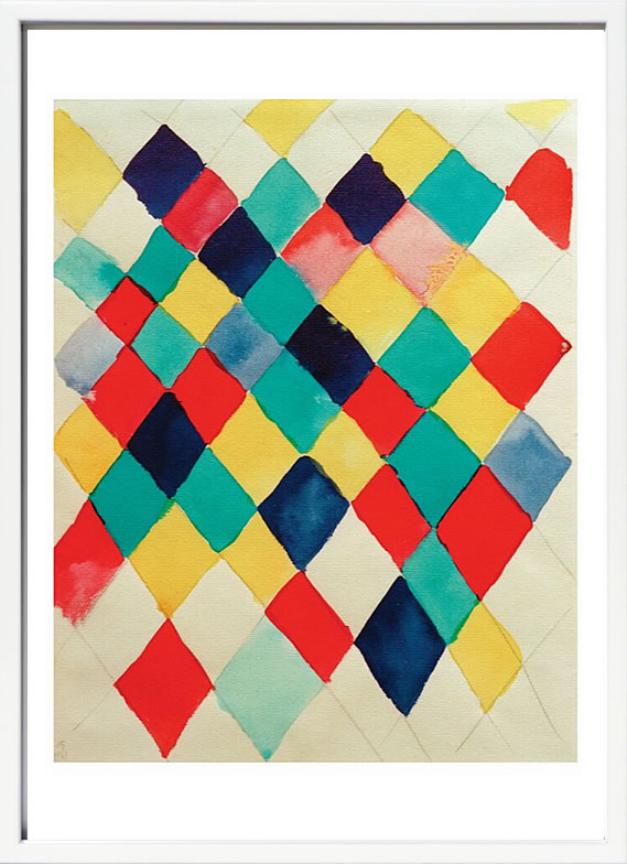 【ライセンスプリント】ワシリー カンディンスキー ポスター モダン アート 絵画 絵 複製画 版画 作品 リトグラフ シルクスクリーン アートパネル アートポスター インテリア フレーム付き 抽象画 壁掛け 北欧 おしゃれワシリー・カンディンスキー Colour Study Diamond