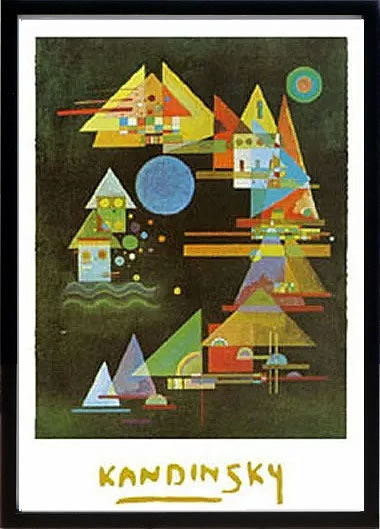 【ライセンスプリント】ワシリー カンディンスキー ポスター モダン アート 絵画 絵 複製画 版画 作品 リトグラフ シルクスクリーン アートパネル アートポスター インテリア フレーム付き 抽象画 壁掛け 北欧 おしゃれワシリー・カンディンスキー Painted Box