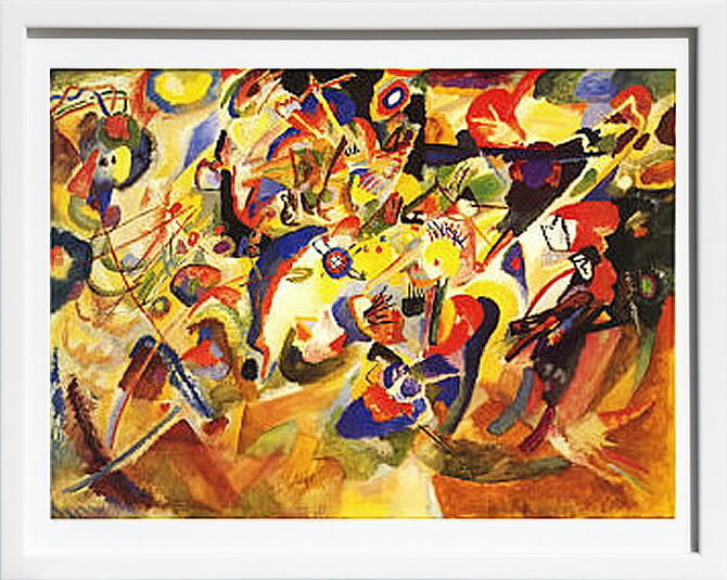 【ライセンスプリント】ワシリー カンディンスキー ポスター モダン アート 絵画 絵 複製画 版画 作品 リトグラフ シルクスクリーン アートパネル アートポスター インテリア フレーム付き 抽象画 壁掛け 北欧 おしゃれワシリー・カンディンスキー Composition VII