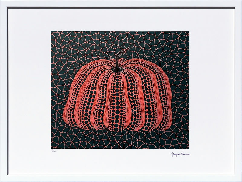草間彌生 yayoi kusama 絵画 絵 ポスター 複製画 版画 作品 リトグラフ シルクスクリーン アートパネル アートポスター コンテンポラリー アート インテリア フレーム付き 抽象画 壁掛け 北欧 おしゃれ草間 彌生 Pumpkin