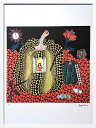 草間彌生 yayoi kusama 絵画 絵 ポスター 複製画 版画 作品 リトグラフ シルクスクリーン アートパネル アートポスター コンテンポラリー アート インテリア フレーム付き 抽象画 壁掛け 北欧 おしゃれ草間 彌生 Pumpkin