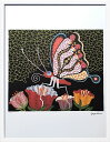 草間彌生 yayoi kusama 絵画 絵 ポスター 複製画 版画 作品 リトグラフ シルクスクリーン アートパネル アートポスター コンテンポラリー アート インテリア フレーム付き 抽象画 壁掛け 北欧 おしゃれ草間 彌生 Butterfly