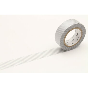 【ネコポス配送可】 カモ井加工紙 mt 1P ストライプ・シルバーMT01D146 15mm×10m カモ井 mt mt マスキングテープ マステ マスキング 紙テープ 和紙テープ 貼って剥がせる はってはがせる 貼ってはがせる はがせるテープ 剥がせる はがせる 和