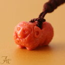 ≪1年保証付き≫ 桃珊瑚<未>根付け かわいい 縁起物 キーホルダー ストラップ 3月 誕生石 珊瑚 アクセサリー ジュエリー 還暦祝 赤 結婚 35周年 プレ...