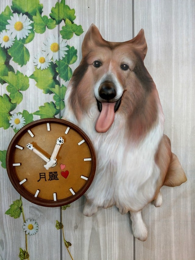 似顔絵 時計 #ワンちゃん時計 3D リアル 立体 オーダー ペット 時計 似顔絵 愛犬 #犬グッズ 壁掛時計 かわいい時計#似顔絵時計 立体時計 手作り時計プレゼント #サプライズ オーダーメイド時計