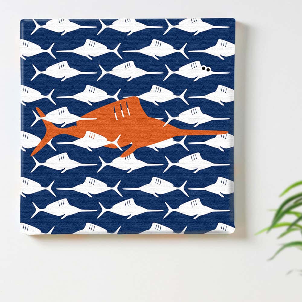 【アートデリ】カジキマグロのポップアート ファブリック パネル ポスター ボード 壁掛け アート 絵 お..