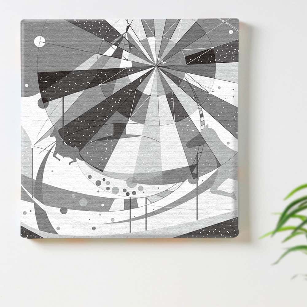 宇宙 モノクロ 馬のインテリア用ファブリックパネル ファブリック パネル ポスター ボード 壁掛け アート 絵 おしゃれ インテリア 玄関 30cm×30cm Mサイズ 【返金保証】