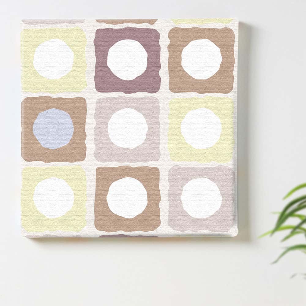 ドット シンプル パステルのインテリア用ファブリックパネル ファブリック パネル ポスター ボード 壁掛け アート 絵 おしゃれ インテリア 玄関 30cm×30cm Mサイズ 【返品保証】