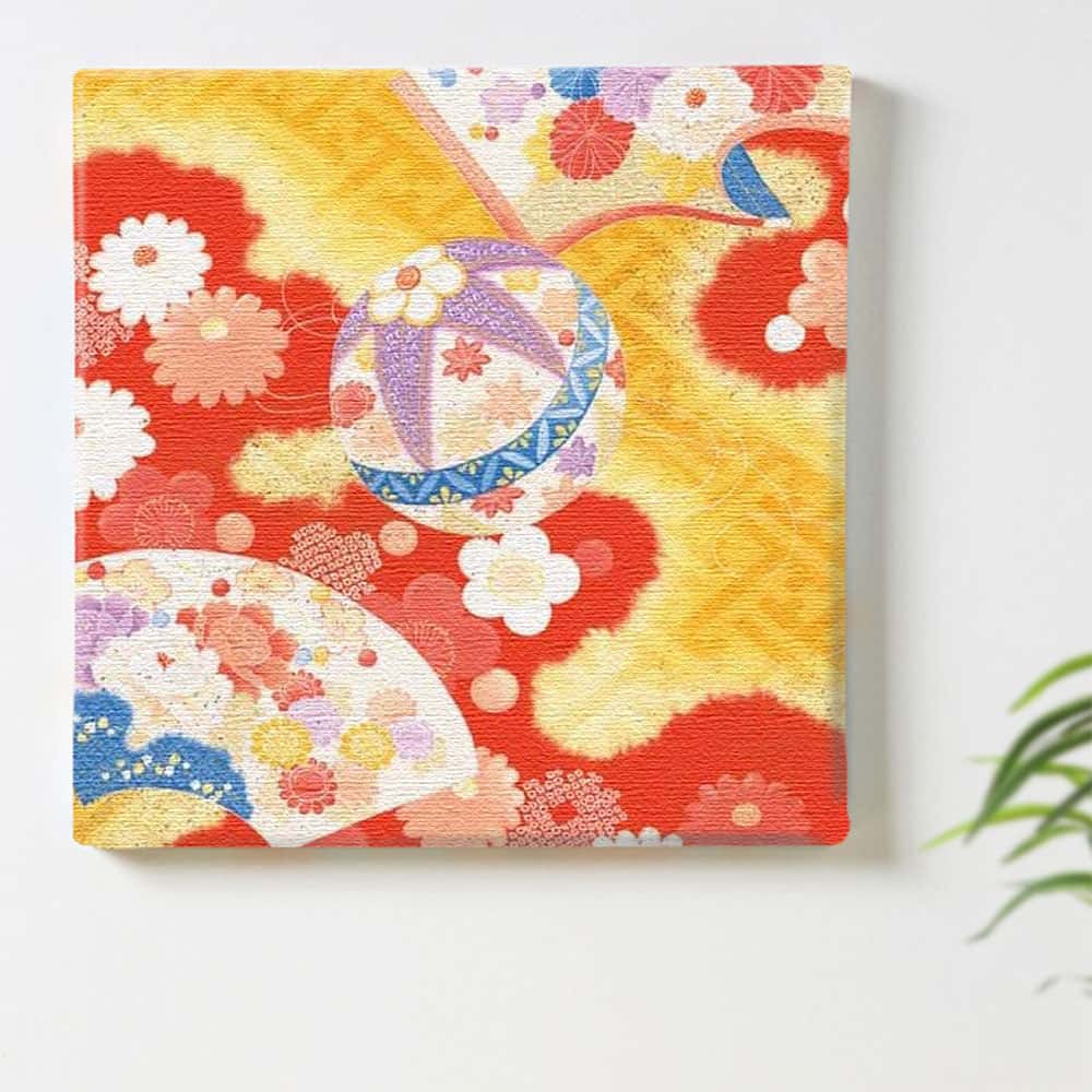 【アートデリ】伝統模様の壁掛けインテリア ファブリック パネル ポスター ボード 壁掛け アート 絵 おしゃれ インテリア 玄関 30cm×30cm Mサイズ 【返金保証】