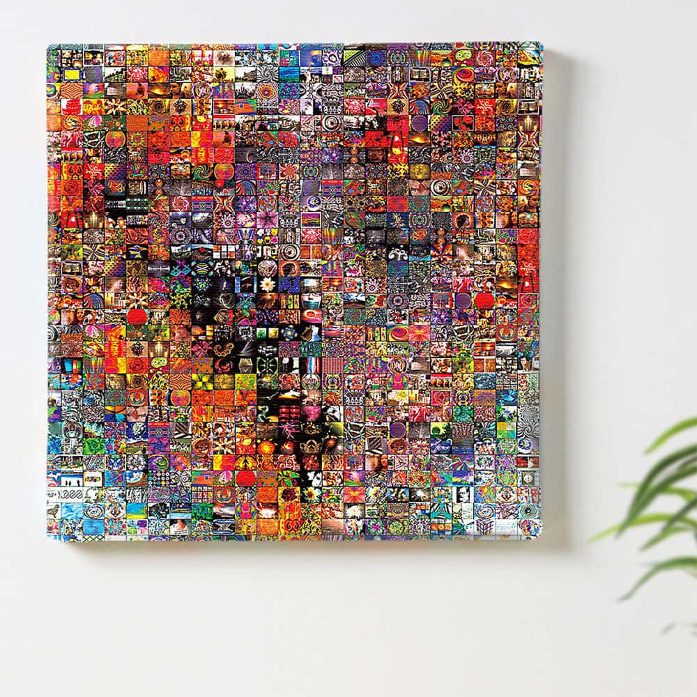 ハート カラフル ポップのインテリア用アートパネル ファブリック パネル ポスター ボード 壁掛け アート 絵 おしゃれ インテリア 玄関 30cm×30cm Mサイズ 【返金保証】