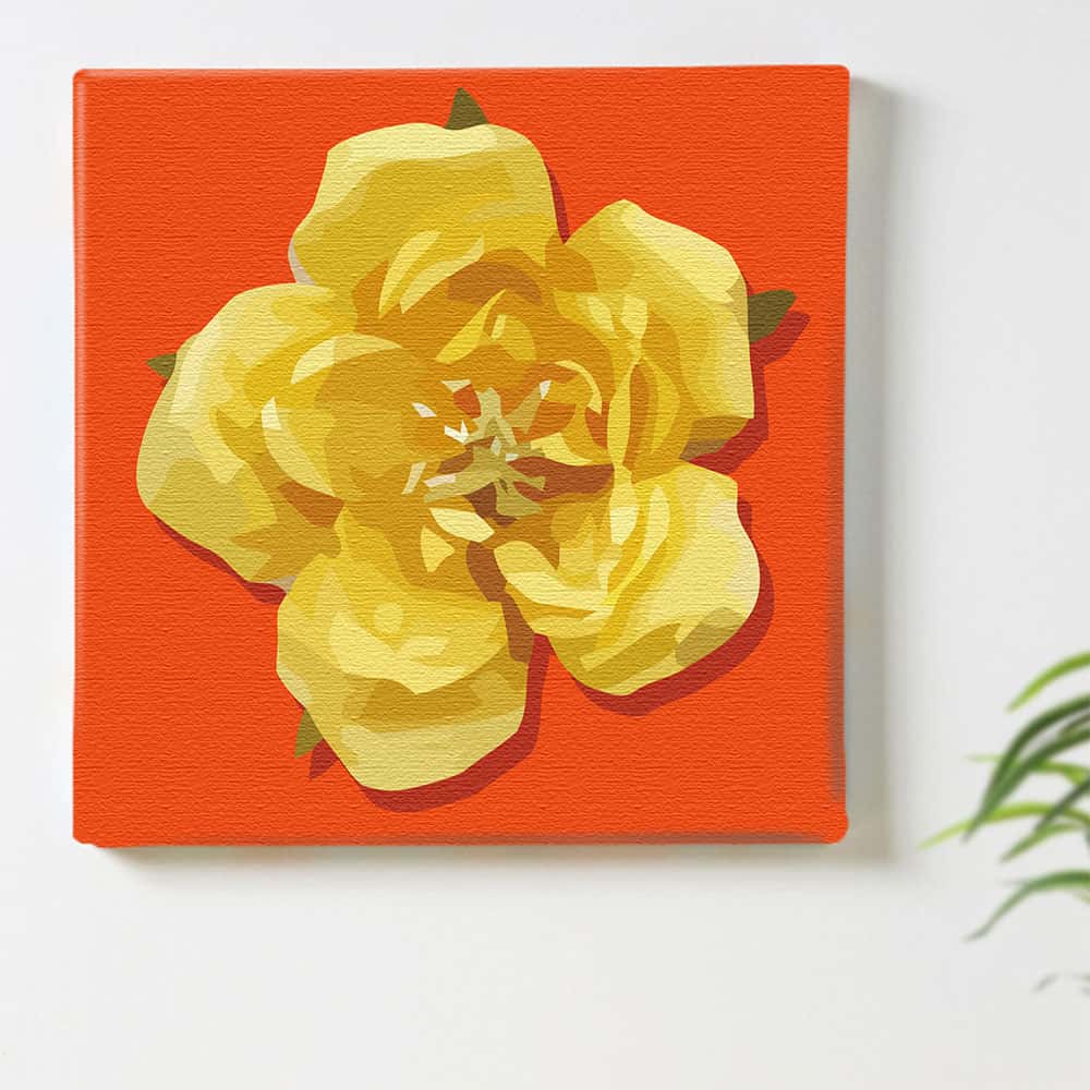 花 植物 ポップのインテリア用アートパネル ファブリック パネル ポスター ボード 壁掛け アート 絵 おしゃれ インテリア 玄関 30cm×30cm Mサイズ 【返金保証】