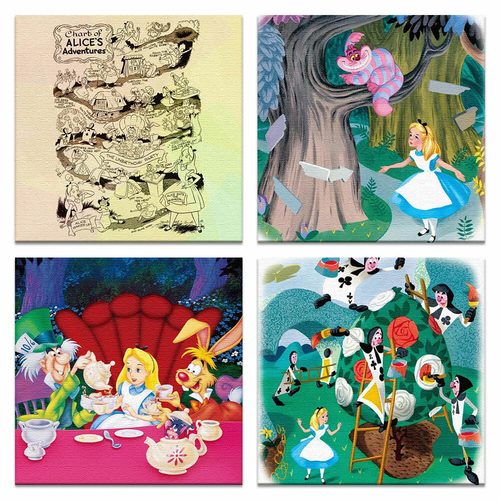【アートデリ】不思議の国のアリスのウォールデコセット インテリア 雑貨 アート ディズニープリンセス dsn-0203_dsn-0204_dsn-0208_ds...