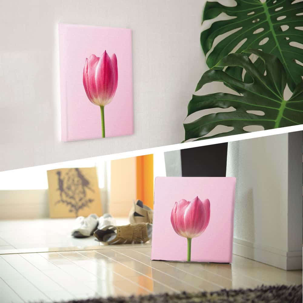 【アートデリ】花のファブリックボード インテリア雑貨 アートパネル キャンバス ピンク poht-2205-30 2