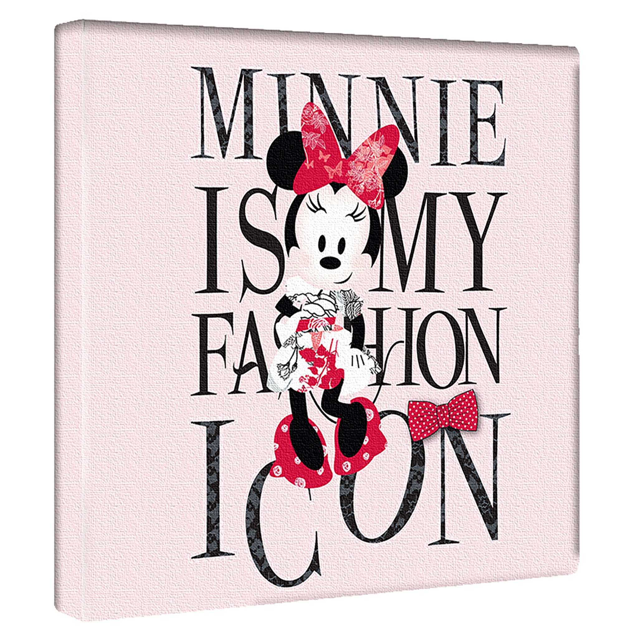 ミニーマウス ガーリーのインテリア用アートパネル ファブリック パネル ポスター ボード 壁掛け アート 絵 おしゃれ インテリア 玄関 30cm×30cm Mサイズ 【返品保証】