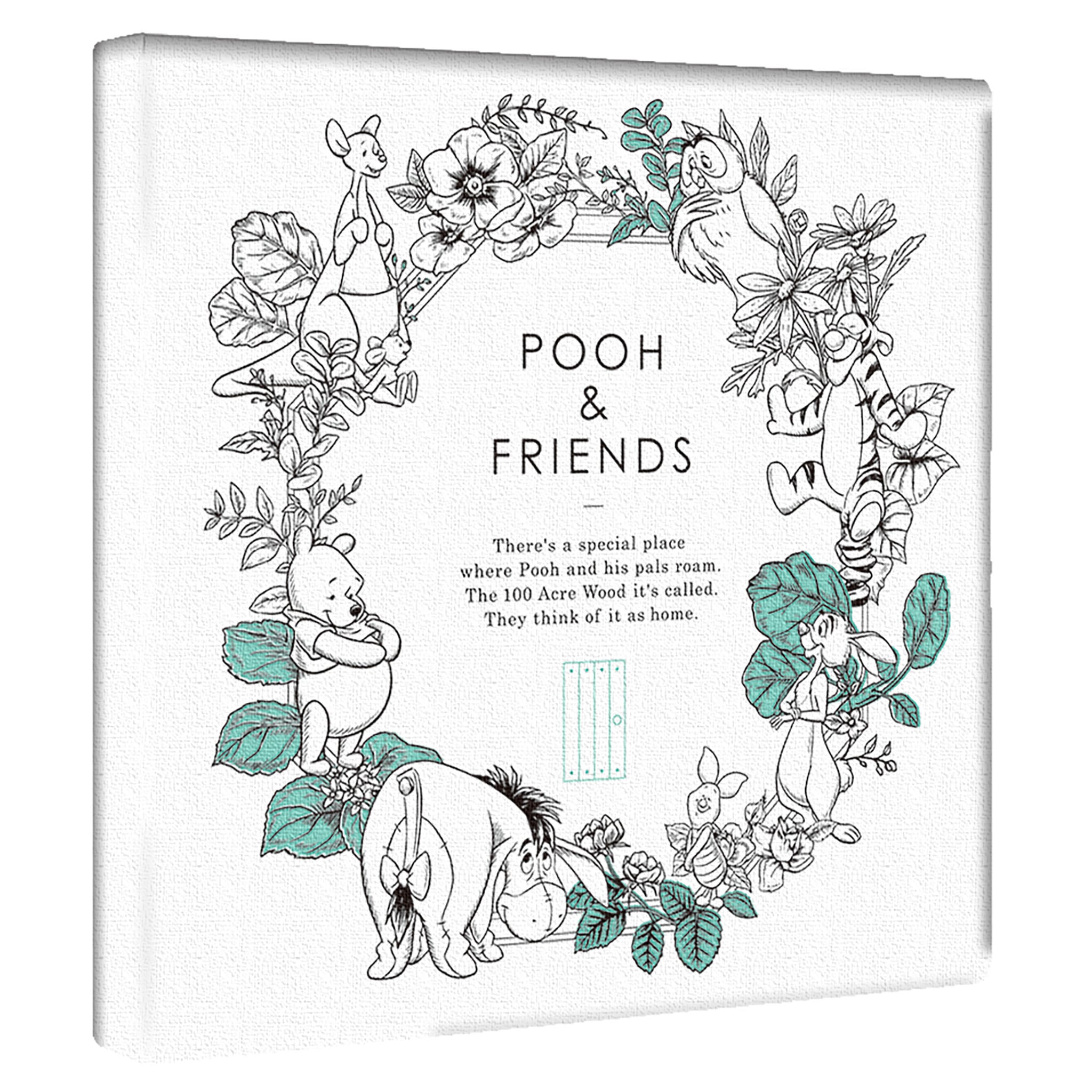 【レビューで10%OFFクーポン】【ディズニー】一点一点受注してから真心こめて制作 ベルギー産キャンバス使用【アートデリ】くまのプーさんの壁掛けアートセット イ...