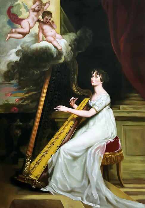油絵 John Singleton Copley_ 聖セシリア MA1577