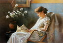 油絵 Charles Courtney Curran_くつろぎの時　MA1888