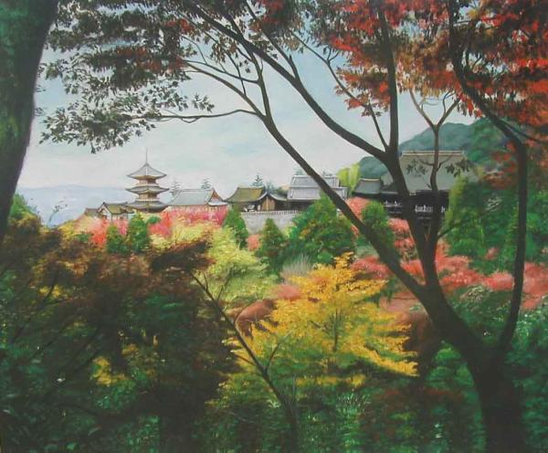 画家による油彩画です。　 絵画サイズはF12号（61x50cm）、油彩額付（額指定）。 額縁見本は、カテゴリーの額縁見本をご覧下さい。 お気に入りの写真から、熟練した画家による絵画の受注制作を承っておりますので、お問い合わせ下さい。