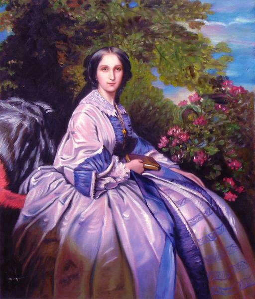 特価油絵 ヴィンターハルターの名作「アレクサンドル・ラムスドルフ伯爵夫人」　ma430