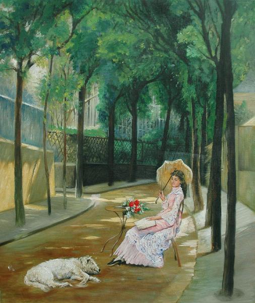 画家が名作を精巧に模写した油彩画です。 絵画サイズはF12号（50x61cm）、油彩額付（額指定）。 額縁見本は、カテゴリーの額縁見本をご覧下さい。 お気に入りの写真から、熟練した画家による絵画の受注制作を承っておりますので、お問い合わせ下さい。