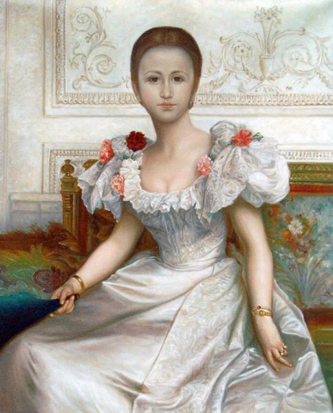 Rakuten - 特価油絵　婦人の肖像　MA576
