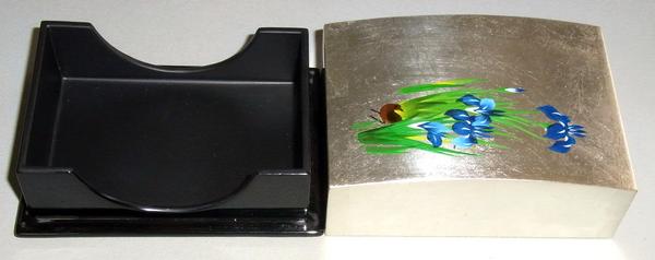 特価特製 名刺入れ　酒井抱一の名作_燕子花に水鶏(くいな)図 CC7S-NH163