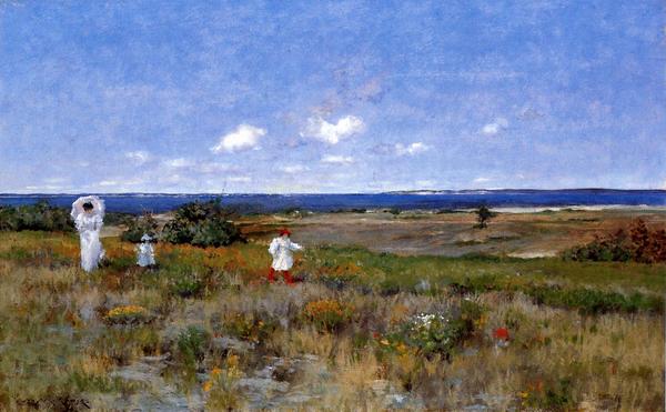 乐天商城 - 油絵 William Merritt Chaseの名作_シネコック海岸　MA633