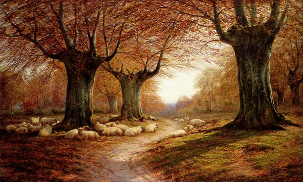 Rakuten - 油絵 Luker William_ 秋の風景　MA741