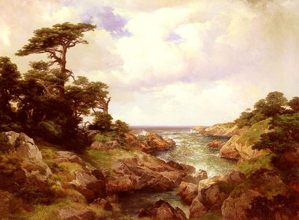 Rakuten - 油絵 Moran Thomas_ Monterey海岸　MA829