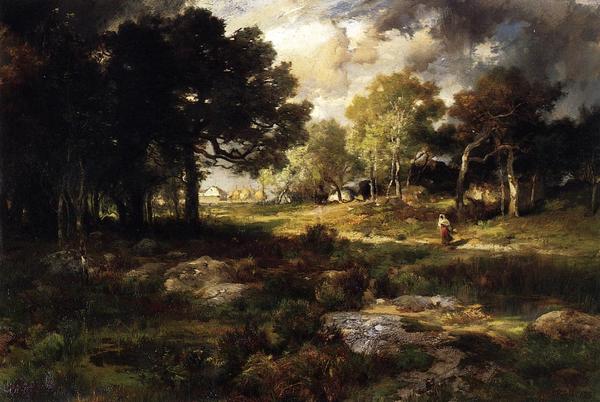 Rakuten - 油絵 Moran Thomas_ 幻想的な風景　MA833