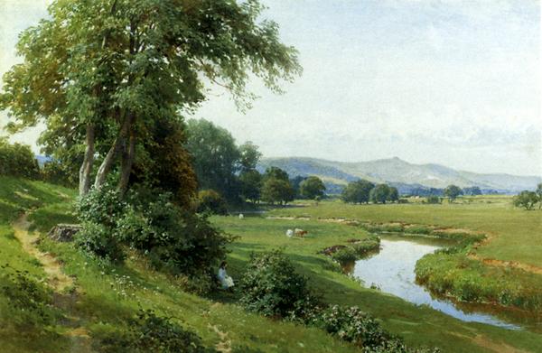 Rakuten - 油絵 Palmer Harry Sutton_ 川の風景　MA880