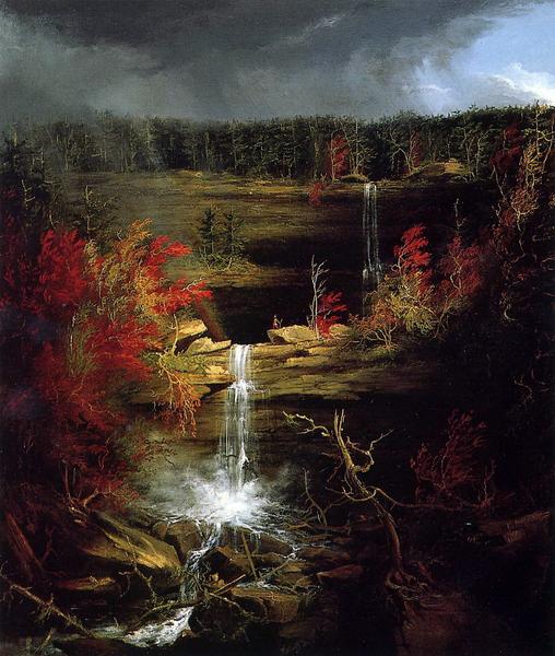 油絵 Thomas Cole_ Kaaterskillの滝　MA1005