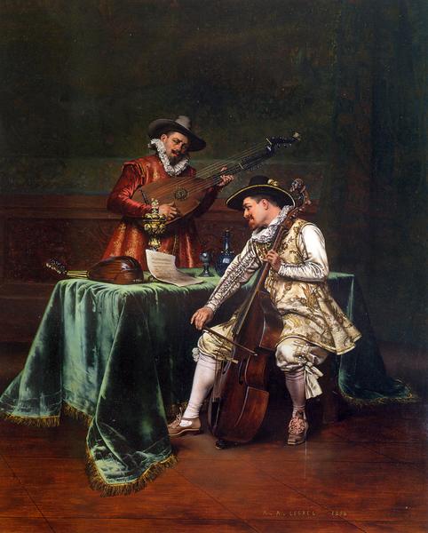 Rakuten - 油絵 Lesrel Adolphe Alexandre_音楽家　ma1221