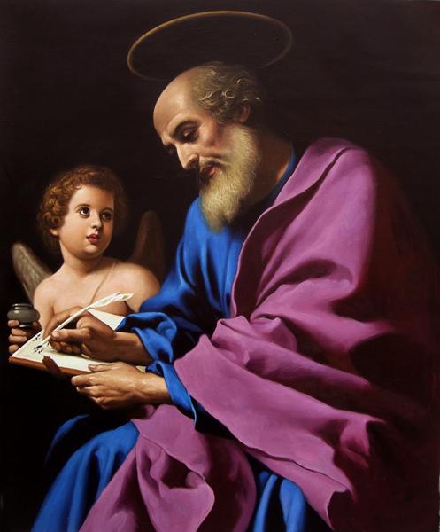 乐天商城 - 油絵 Carlo Dolci_修道士サン・マッテオ　ma1338