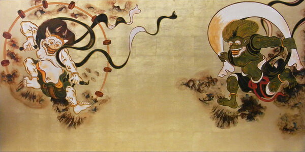 楽天市場】風神雷神(日本画|絵画):アート・美術品・骨董品 楽天市場】風神雷神(日本画|絵画):アート・美術品・骨董品