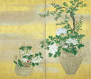 漆絵 春と夏の花々図 nh291