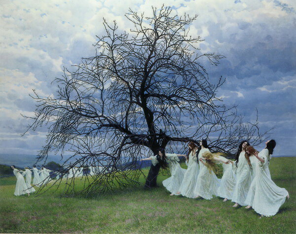 油絵 Maximilian Lenzの名作_ 春の歌　MA562