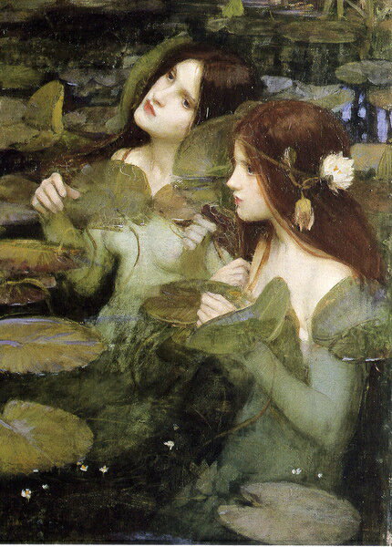 Rakuten - 油絵 John William Waterhouse_ハイラスとニンフ・部分　ma560p