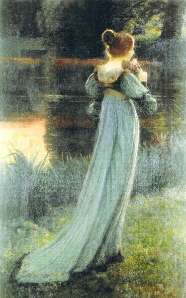 Rakuten - 油絵 Armand Point_ロングドレスの女　ma1462