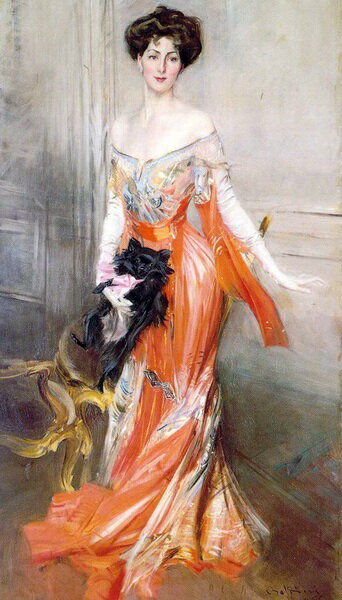 樂天商城 - 油絵 Giovanni Boldini_ エレガントな女　MA1534