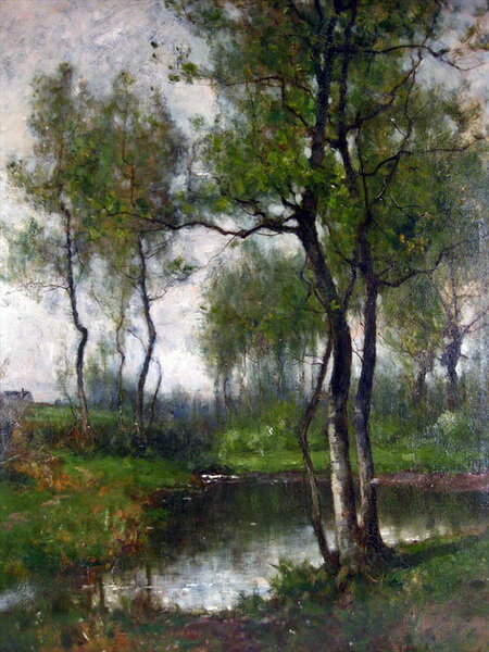 Rakuten - 油絵 John Francis Murphy_ Woodland Brook　ma1572