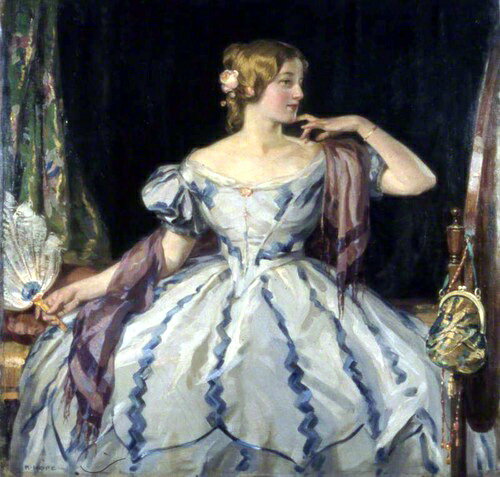 Rakuten - 油絵 Robert Hope_ ビクトリア朝の少女　ma1637