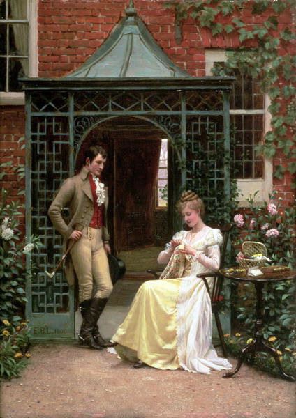 乐天商城 - 油絵 Edmund Blair Leighton_ 入口で　MA1722