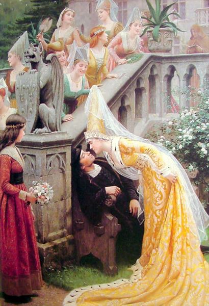 油絵 Edmund Blair Leighton_アラン・シャルティエ　MA1725