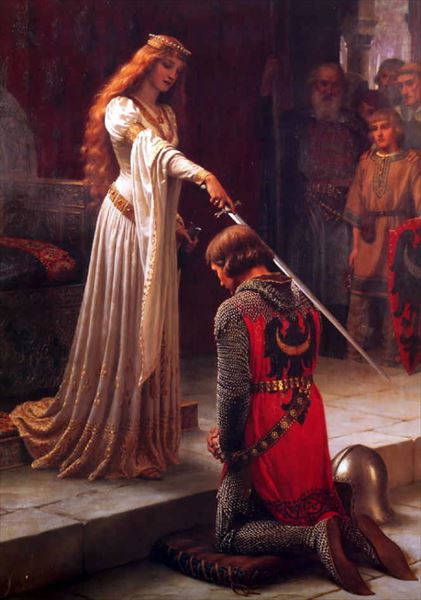 Rakuten - 油絵 Edmund Blair Leighton_ ナイトの爵位授与儀式　MA1730