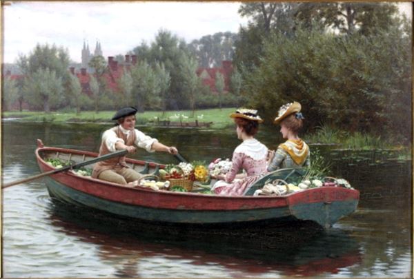Rakuten - 油絵 Edmund Blair Leighton_ 市の立つ日　MA1737