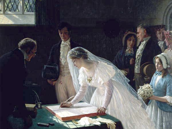 乐天商城 - 油絵 Edmund Blair Leighton_ 結婚のサイン　MA1741