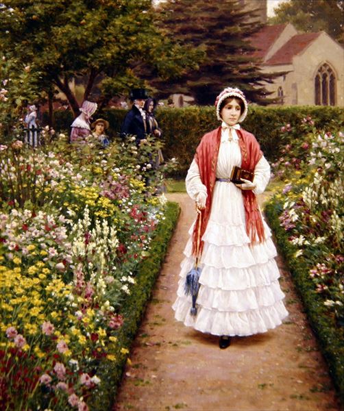 乐天商城 - 油絵 Edmund Blair Leighton_ 礼拝の後　MA1744