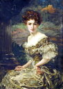 油絵 James Carroll Beckwith_ テラスにて MA1751